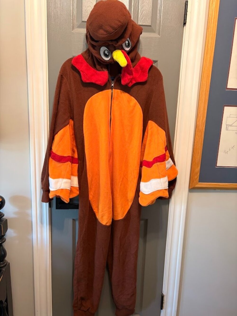 Adult Small Turkey Costume--Jumper---New without bag or tag.